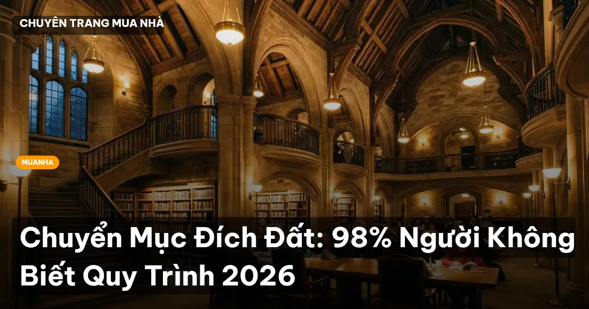 Chuyển Mục Đích Đất: 98% Người Không Biết Quy Trình 2026