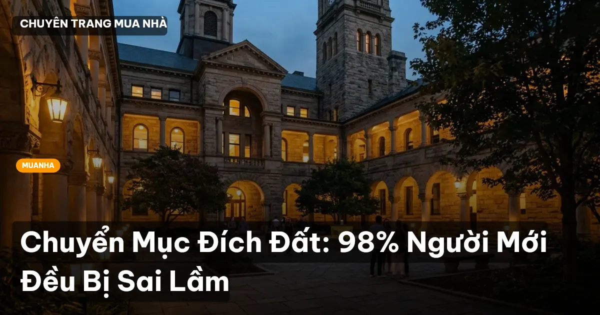 Chuyển Mục Đích Đất: 98% Người Mới Đều Bị Sai Lầm