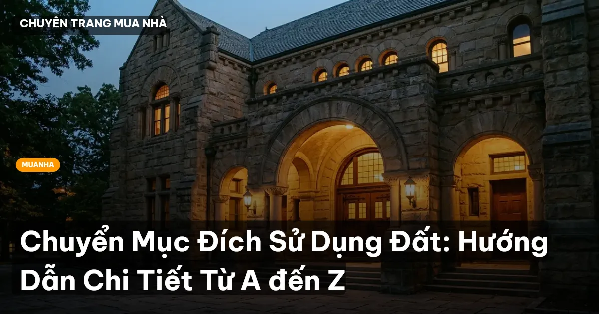 Chuyển Mục Đích Sử Dụng Đất: Hướng Dẫn Chi Tiết Từ A đến Z