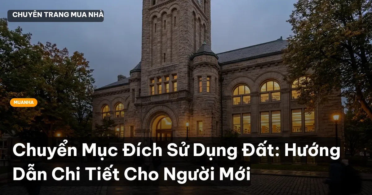 Chuyển Mục Đích Sử Dụng Đất: Hướng Dẫn Chi Tiết Cho Người Mới