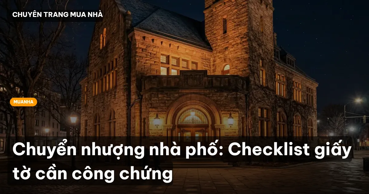 chuyển nhượng nhà phố