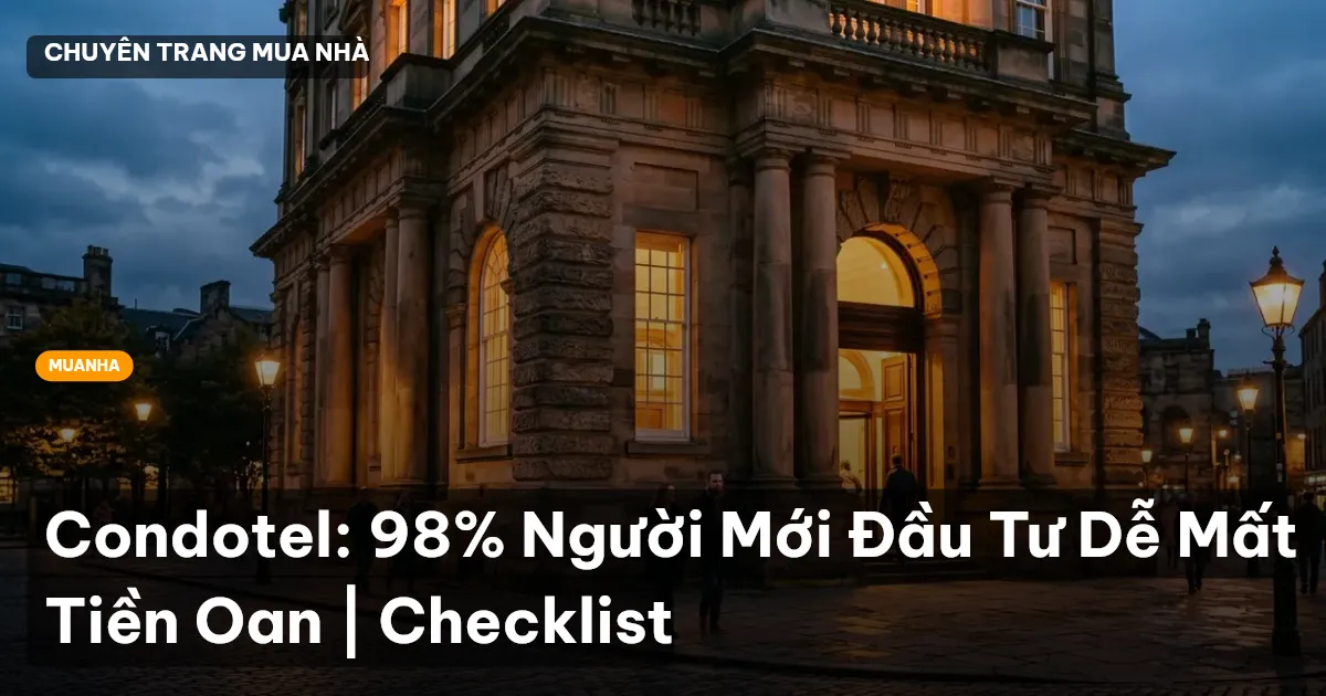 Condotel: 98% Người Mới Đầu Tư Dễ Mất Tiền Oan | Checklist