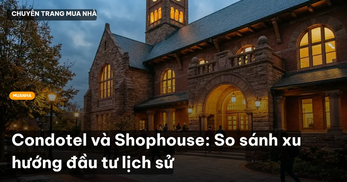 Condotel và Shophouse: So sánh xu hướng đầu tư lịch sử