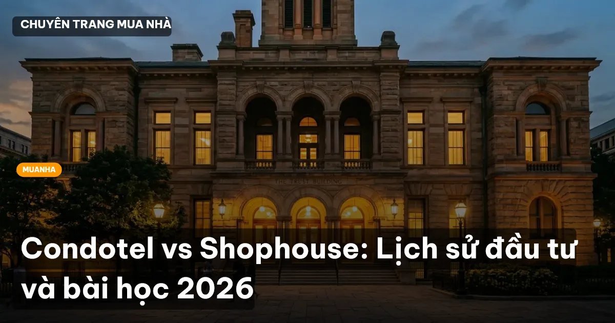 Condotel vs Shophouse: Lịch sử đầu tư và bài học 2026