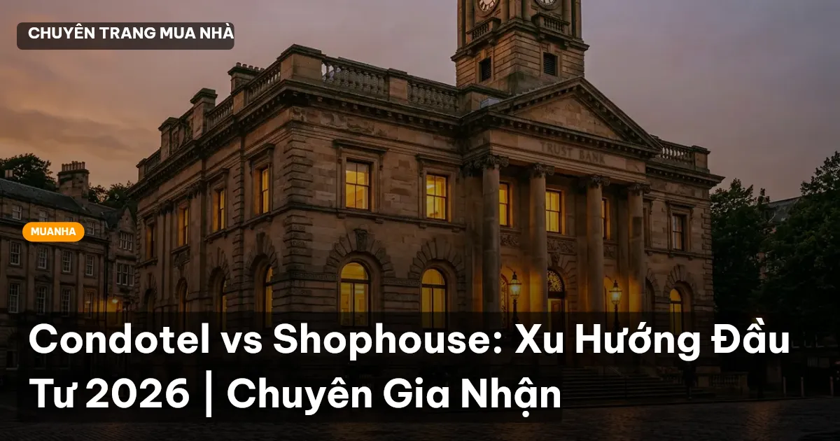 Condotel vs Shophouse: Xu Hướng Đầu Tư 2026 | Chuyên Gia Nhận
