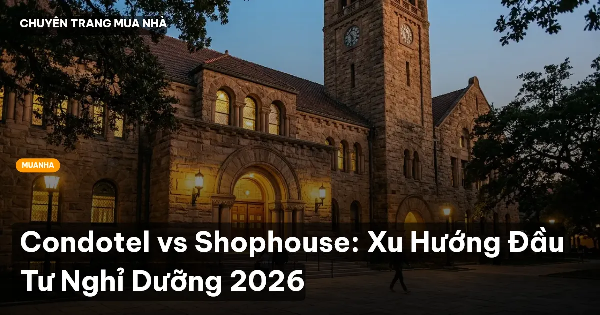 Condotel vs Shophouse: Xu Hướng Đầu Tư Nghỉ Dưỡng 2026