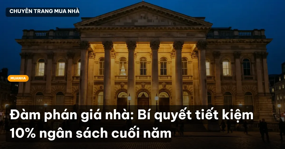 Đàm phán giá nhà: Bí quyết tiết kiệm 10% ngân sách cuối năm
