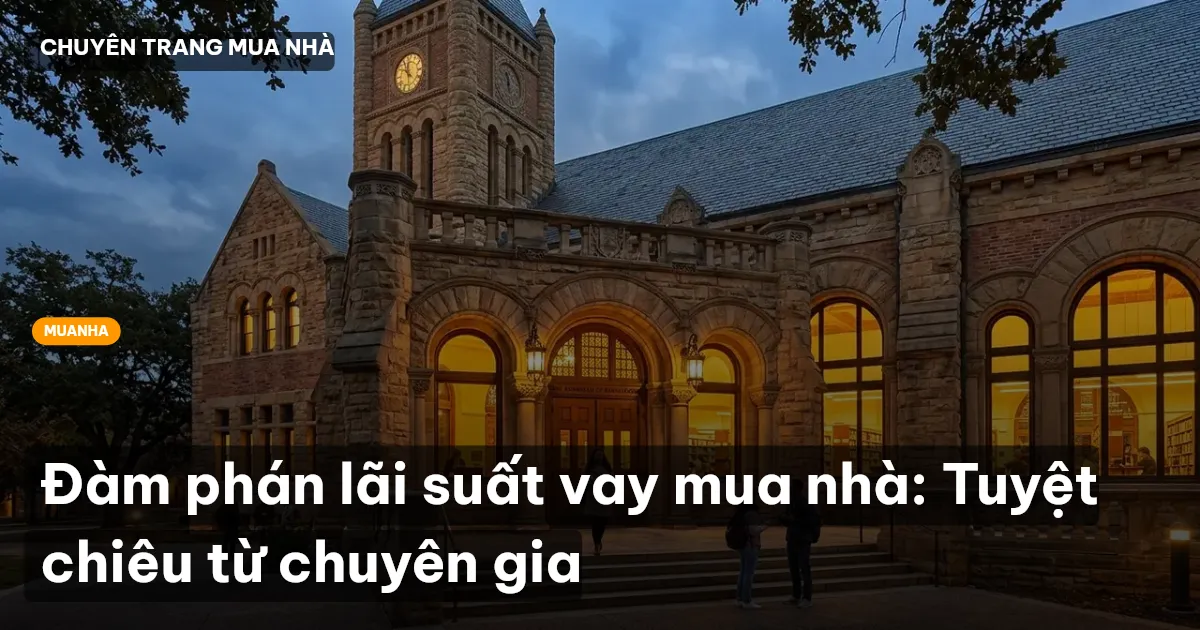 Đàm phán lãi suất vay mua nhà: Tuyệt chiêu từ chuyên gia