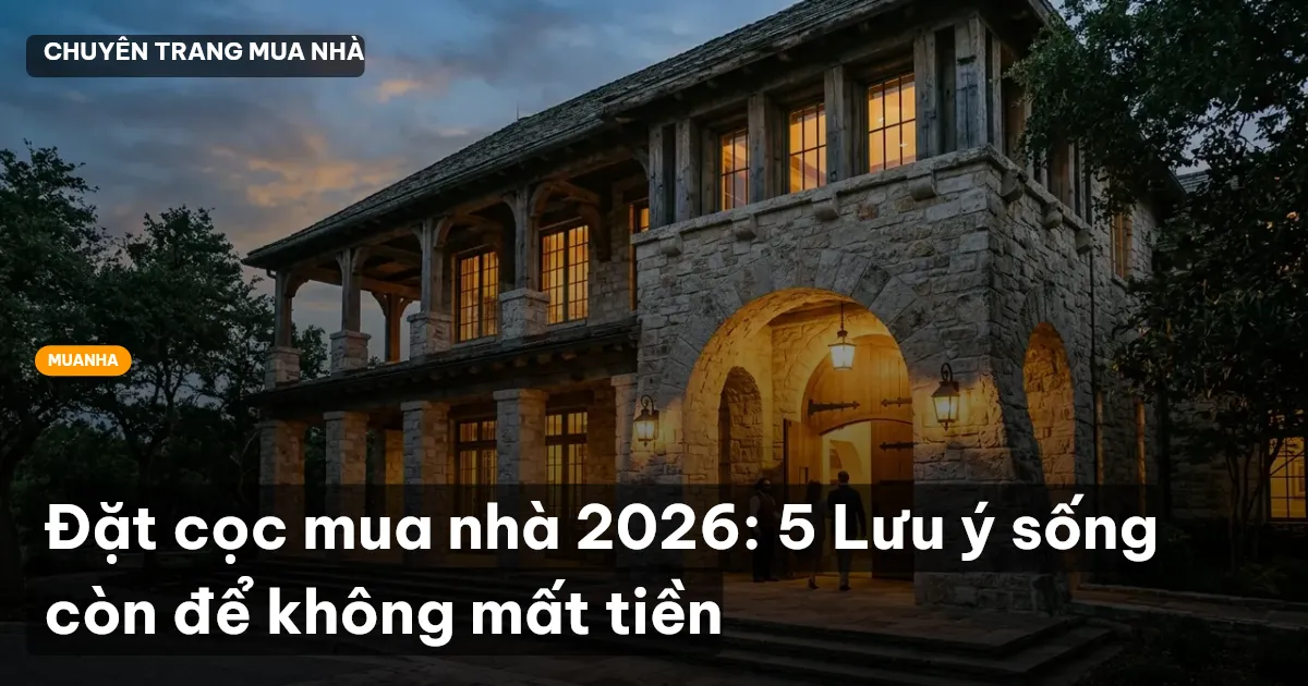 Đặt cọc mua nhà 2026: 5 Lưu ý sống còn để không mất tiền