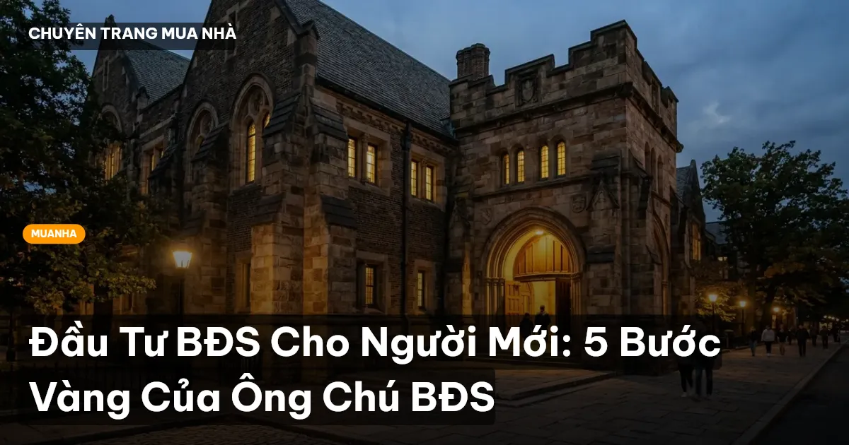 Đầu Tư BĐS Cho Người Mới: 5 Bước Vàng Của Ông Chú BĐS