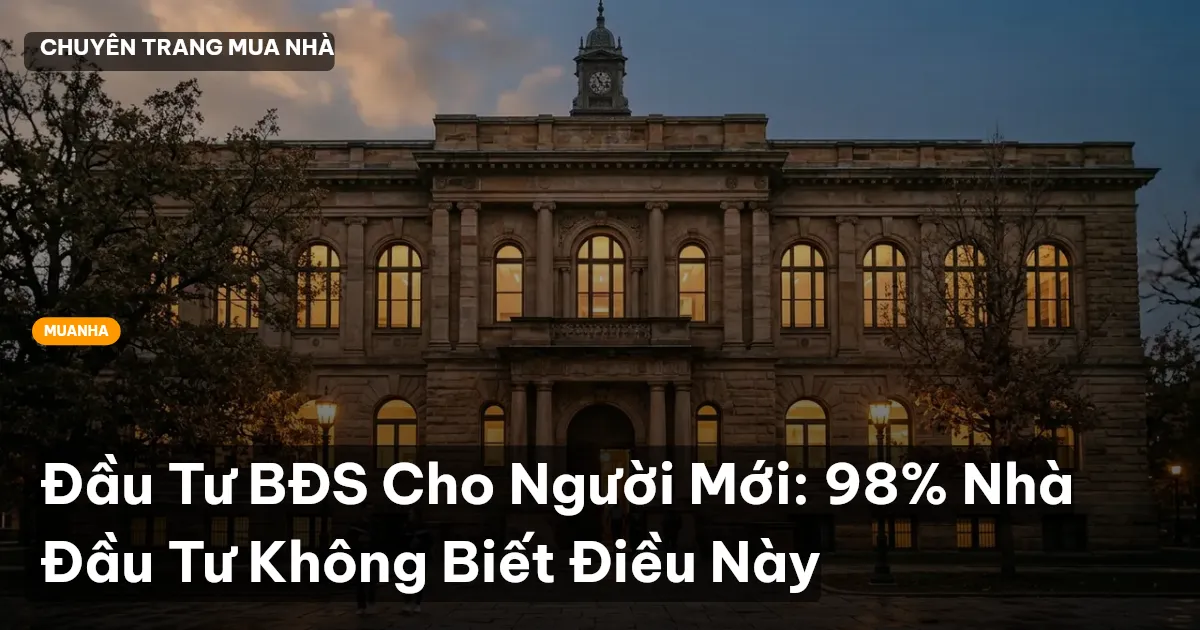 đầu tư bđs cho người mới