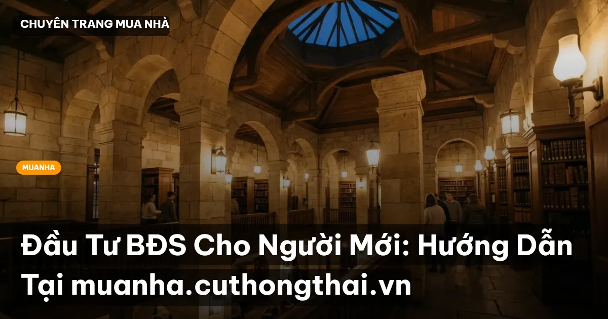 Đầu Tư BĐS Cho Người Mới: Hướng Dẫn Tại muanha.cuthongthai.vn