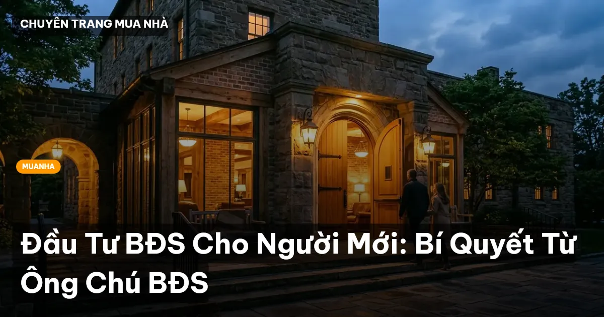 Đầu Tư BĐS Cho Người Mới: Bí Quyết Từ Ông Chú BĐS