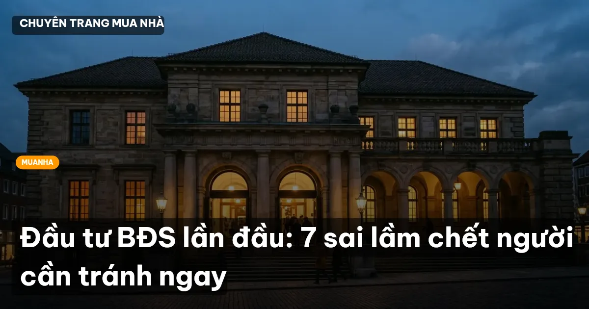 Đầu tư BĐS lần đầu: 7 sai lầm chết người cần tránh ngay