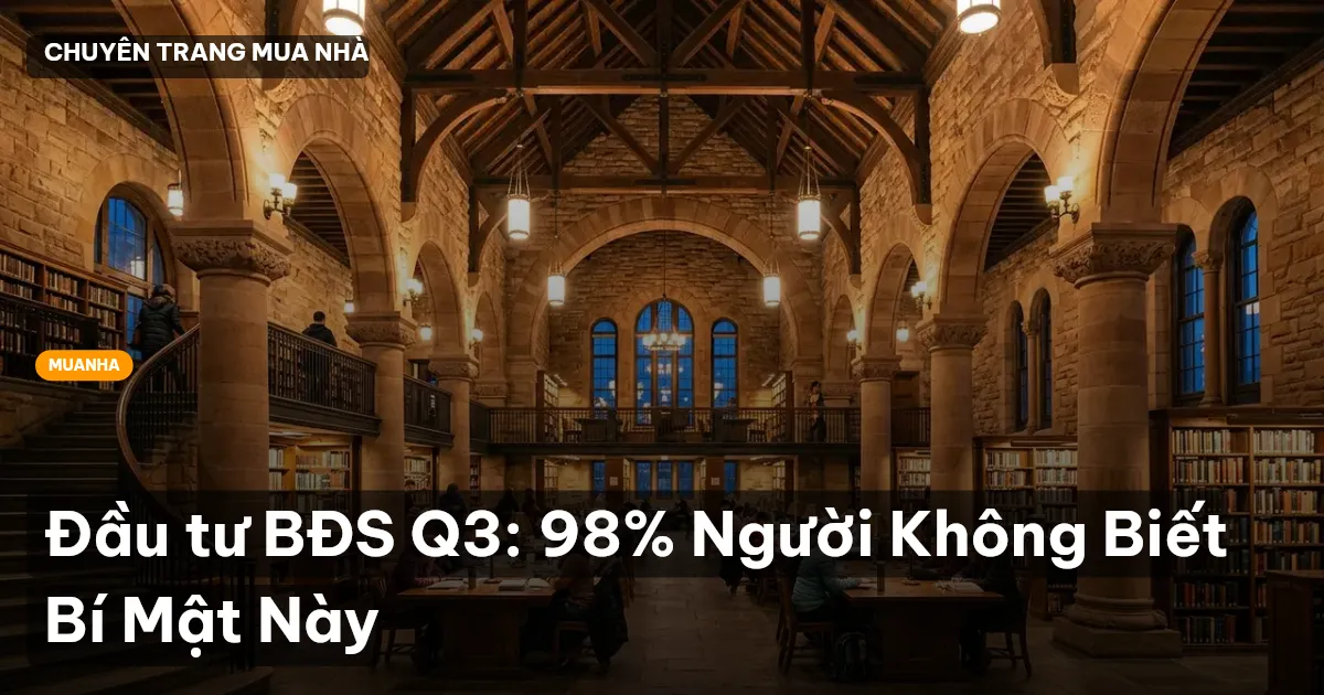 Đầu tư BĐS Q3: 98% Người Không Biết Bí Mật Này