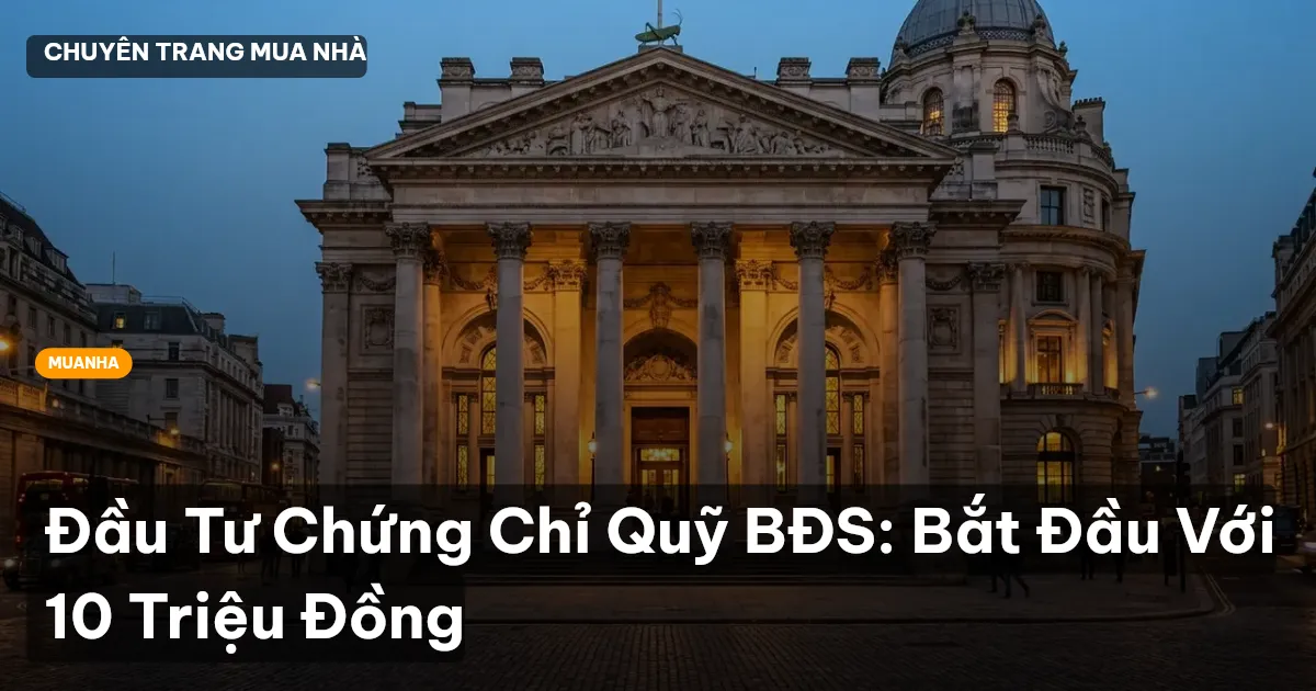 Đầu Tư Chứng Chỉ Quỹ BĐS: Bắt Đầu Với 10 Triệu Đồng