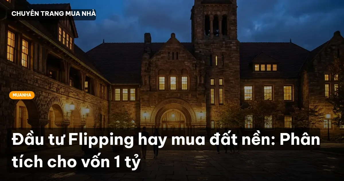 Đầu tư Flipping hay mua đất nền: Phân tích cho vốn 1 tỷ