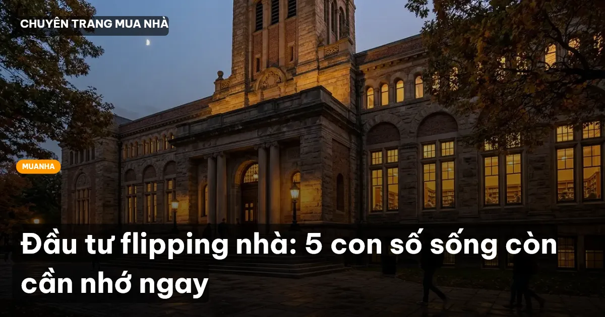 Đầu tư flipping nhà: 5 con số sống còn cần nhớ ngay