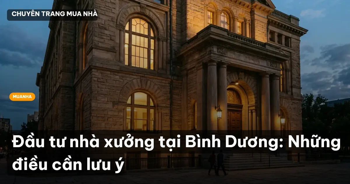 Đầu tư nhà xưởng tại Bình Dương: Những điều cần lưu ý