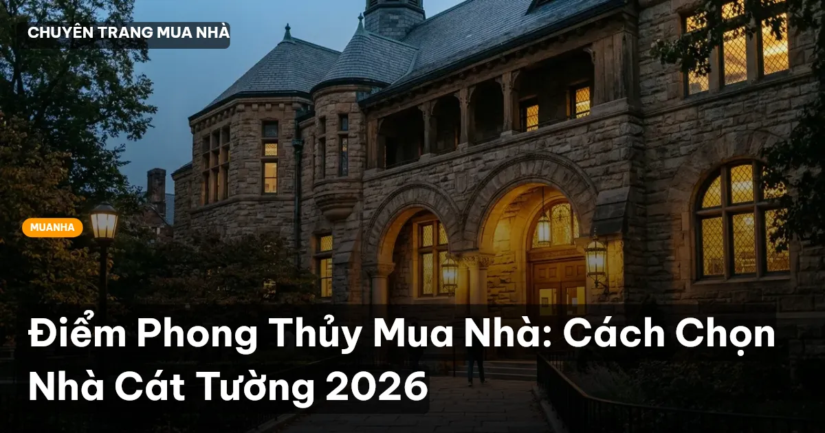 Điểm Phong Thủy Mua Nhà: Cách Chọn Nhà Cát Tường 2026