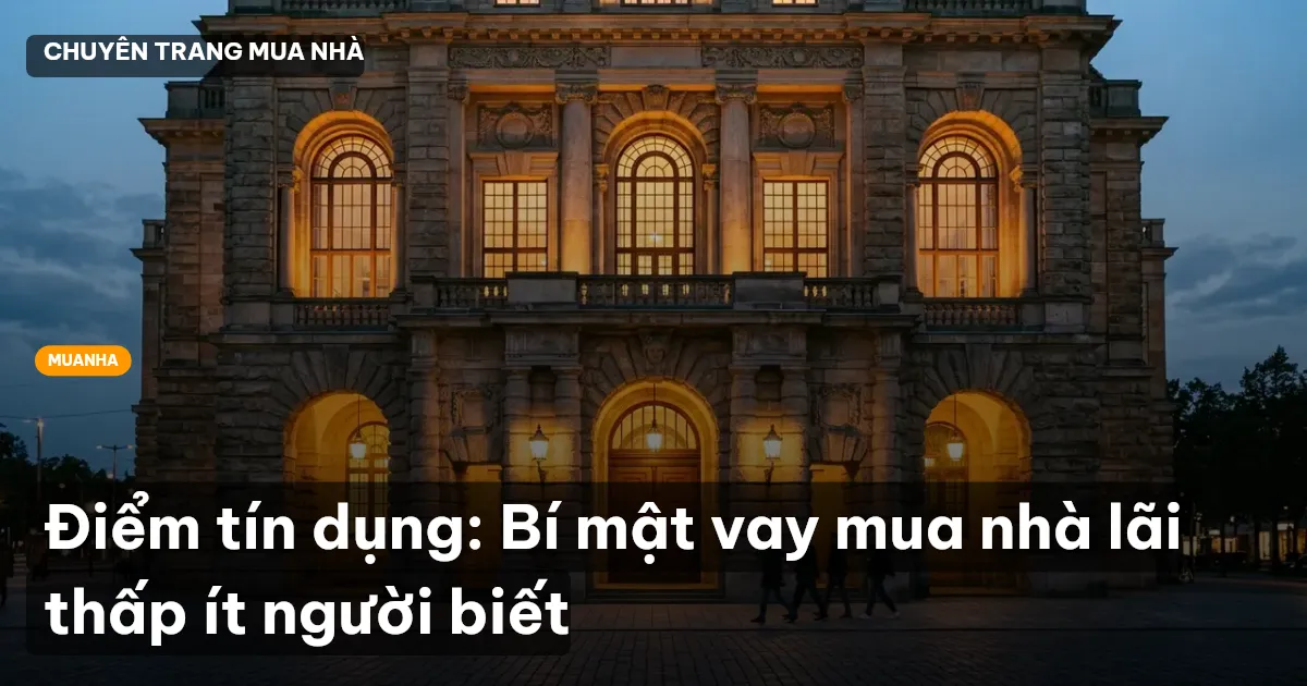 Điểm tín dụng: Bí mật vay mua nhà lãi thấp ít người biết