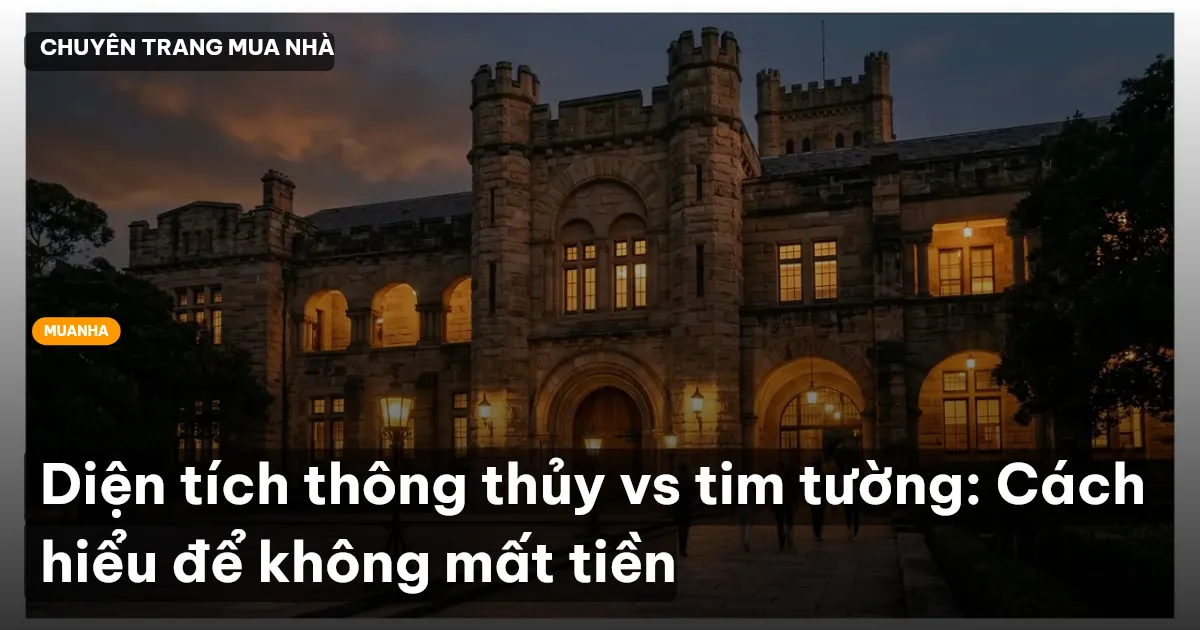Diện tích thông thủy vs tim tường: Cách hiểu để không mất tiền