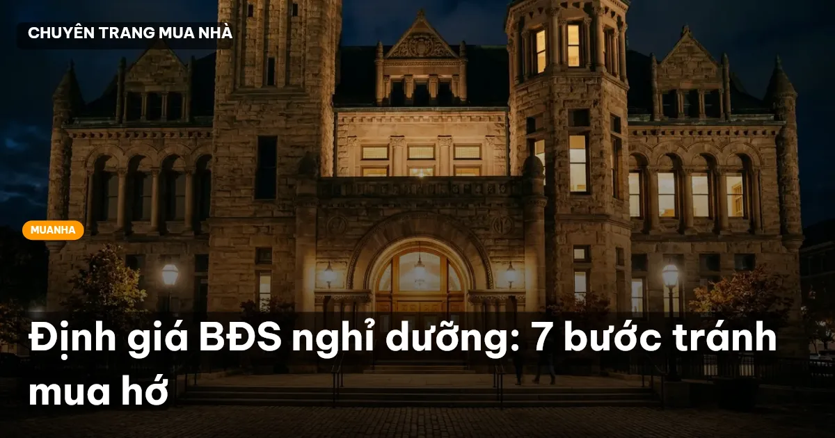 Định giá BĐS nghỉ dưỡng: 7 bước tránh mua hớ