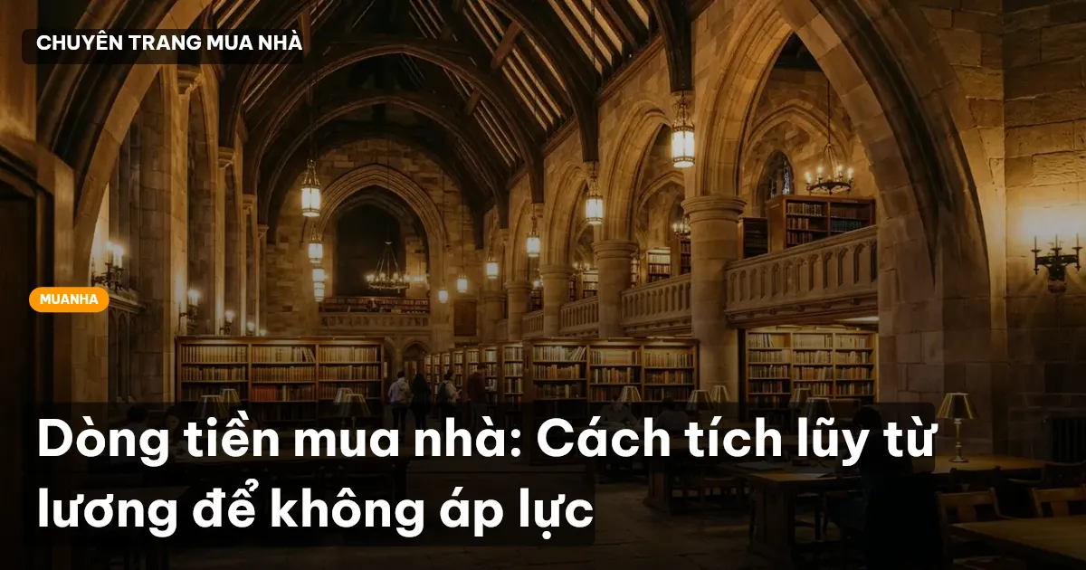 Dòng tiền mua nhà: Cách tích lũy từ lương để không áp lực