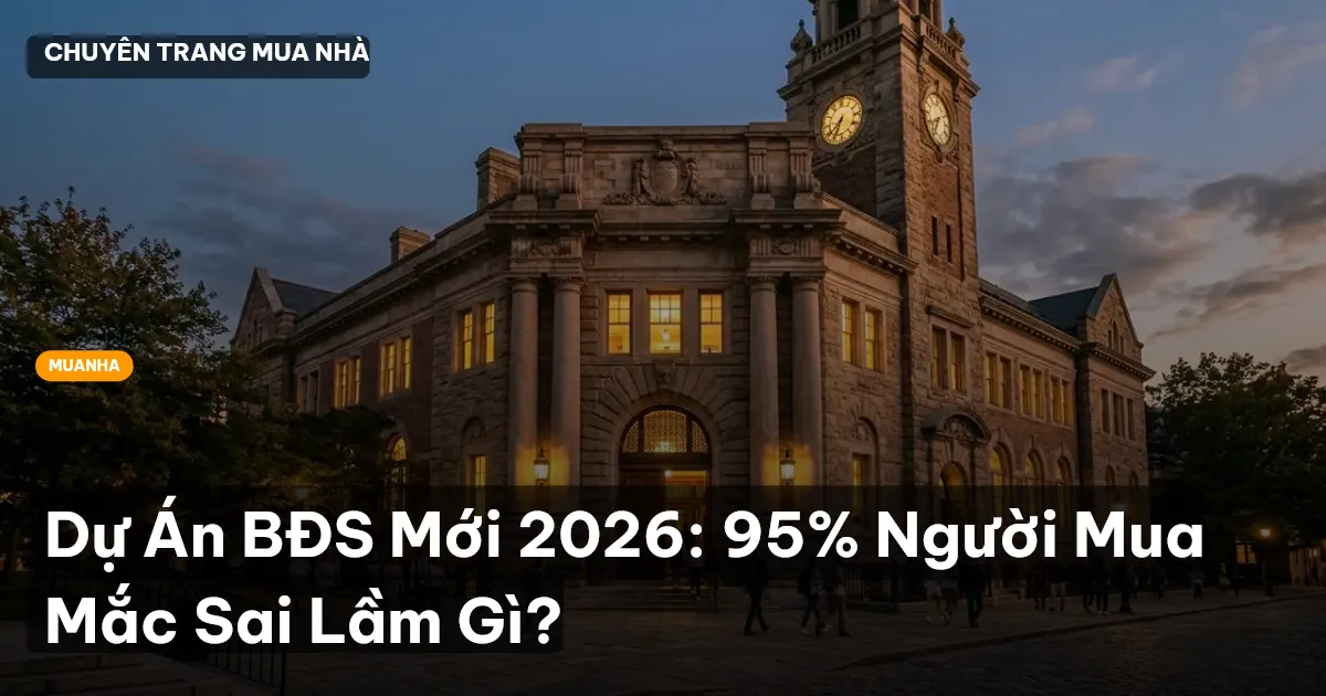 Dự Án BĐS Mới 2026: 95% Người Mua Mắc Sai Lầm Gì?