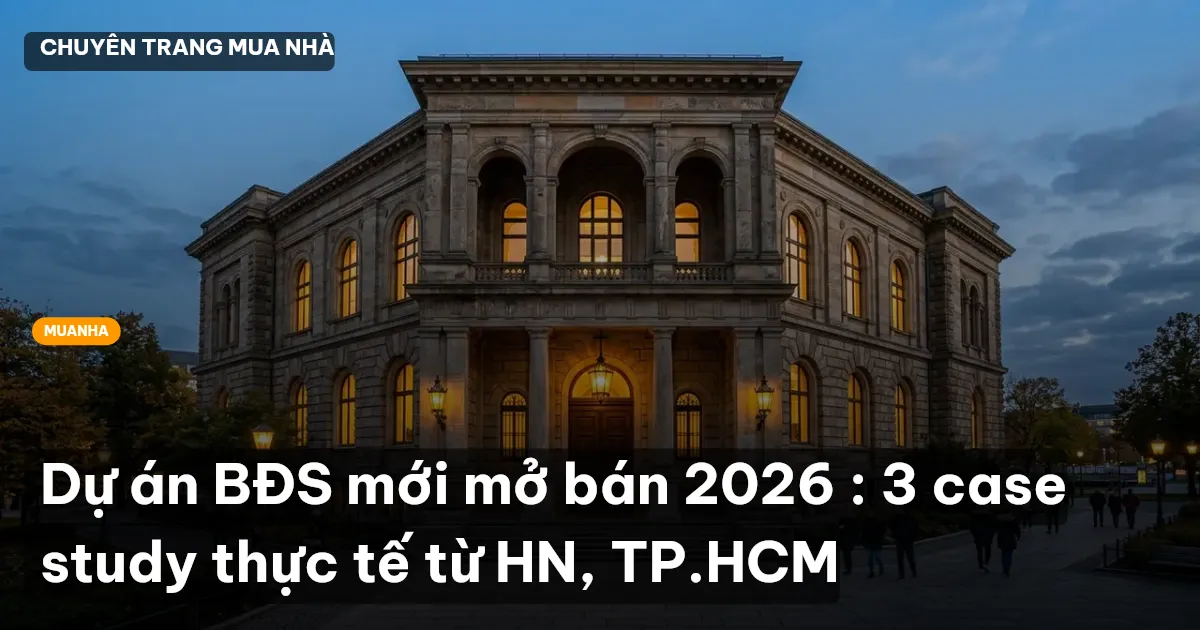 Dự án BĐS mới mở bán 2026 : 3 case study thực tế từ HN, TP.HCM