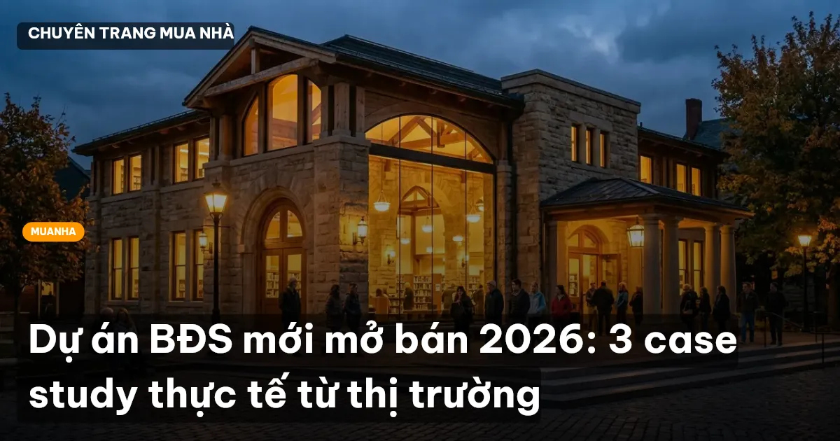 Dự án BĐS mới mở bán 2026: 3 case study thực tế từ thị trường