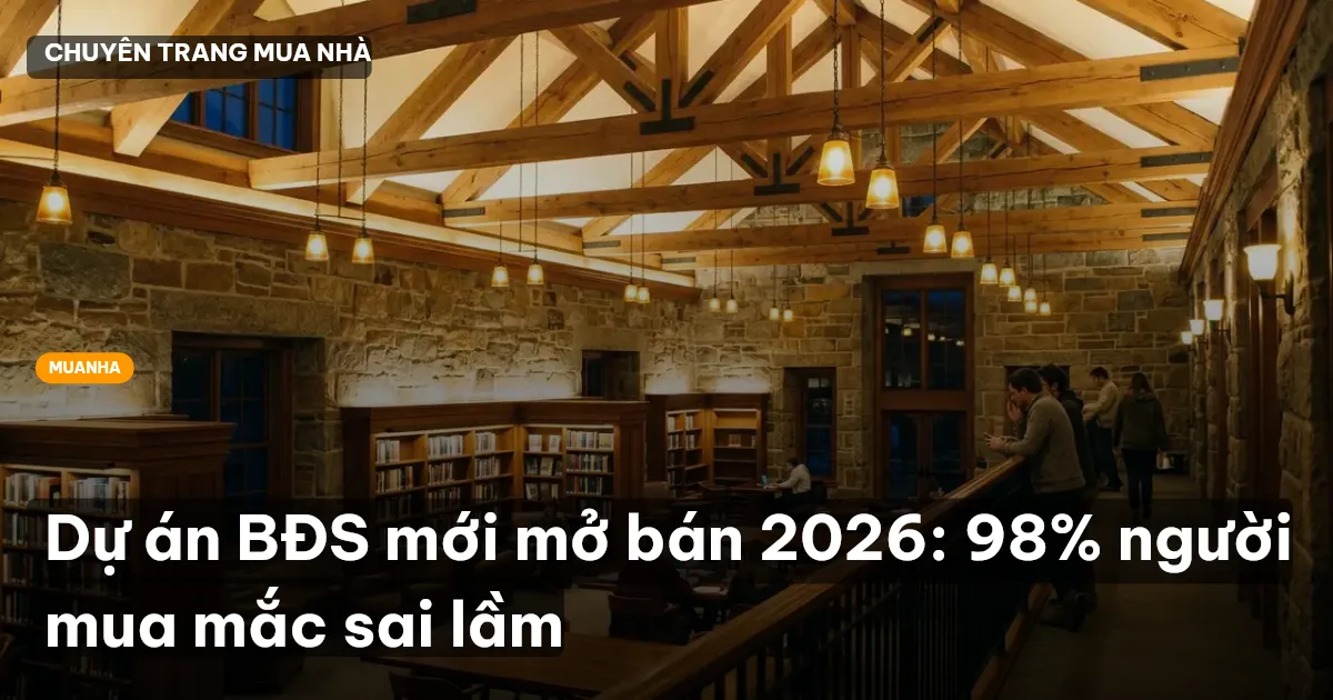 Dự án BĐS mới mở bán 2026: 98% người mua mắc sai lầm