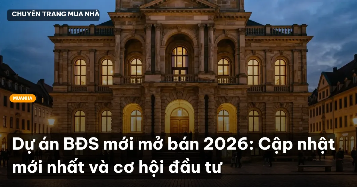 Dự án BĐS mới mở bán 2026: Cập nhật mới nhất và cơ hội đầu tư