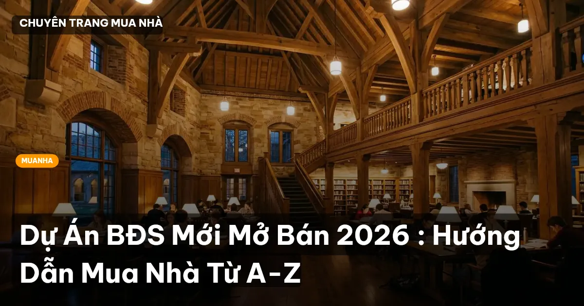 Dự Án BĐS Mới Mở Bán 2026 : Hướng Dẫn Mua Nhà Từ A-Z