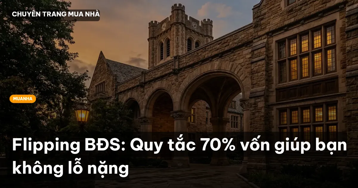 Flipping BĐS: Quy tắc 70% vốn giúp bạn không lỗ nặng