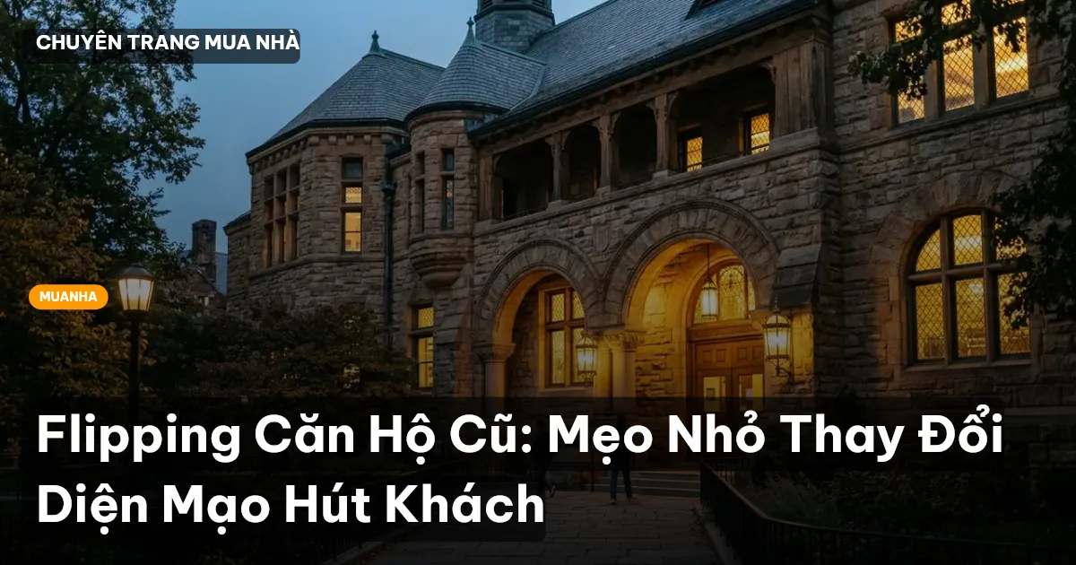 Flipping Căn Hộ Cũ: Mẹo Nhỏ Thay Đổi Diện Mạo Hút Khách