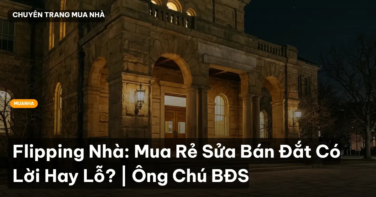 Flipping Nhà: Mua Rẻ Sửa Bán Đắt Có Lời Hay Lỗ? | Ông Chú BĐS