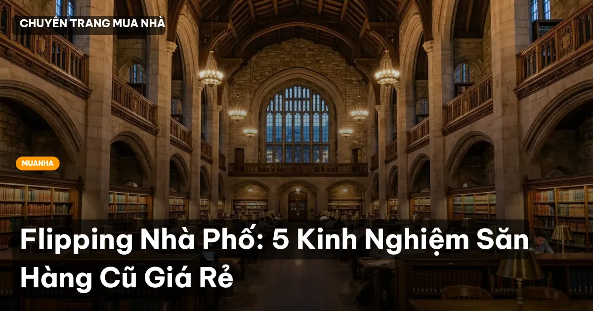 Flipping Nhà Phố: 5 Kinh Nghiệm Săn Hàng Cũ Giá Rẻ