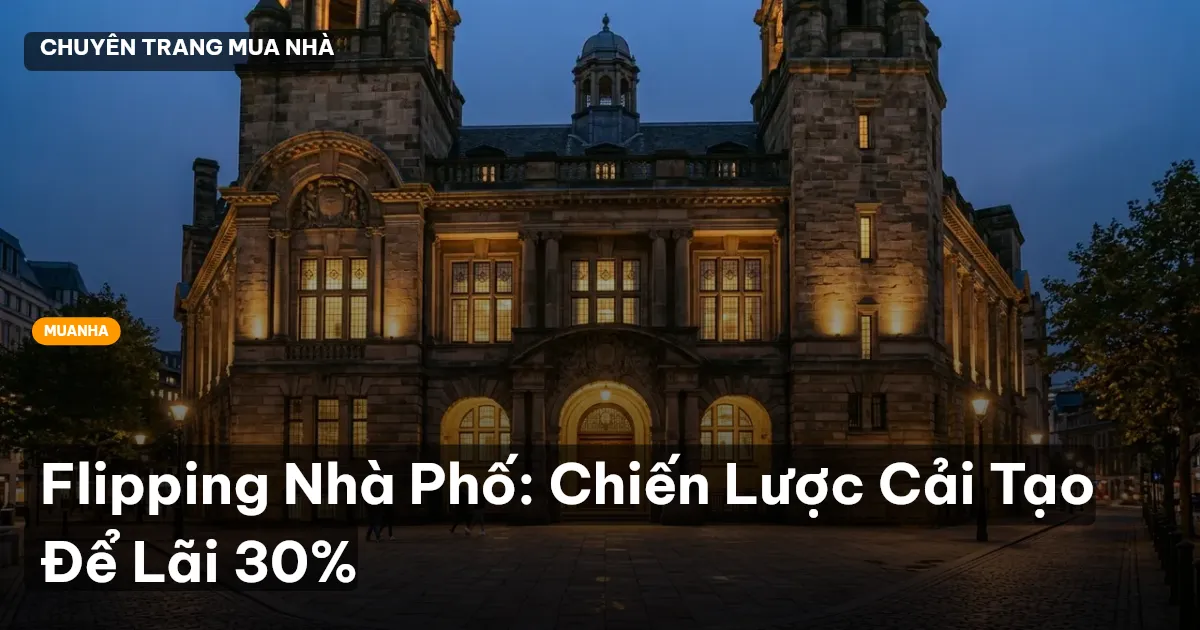 Flipping Nhà Phố: Chiến Lược Cải Tạo Để Lãi 30%