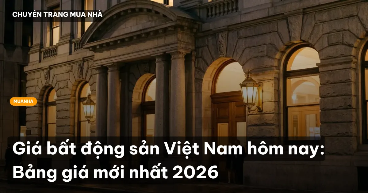 Giá bất động sản Việt Nam hôm nay: Bảng giá mới nhất 2026