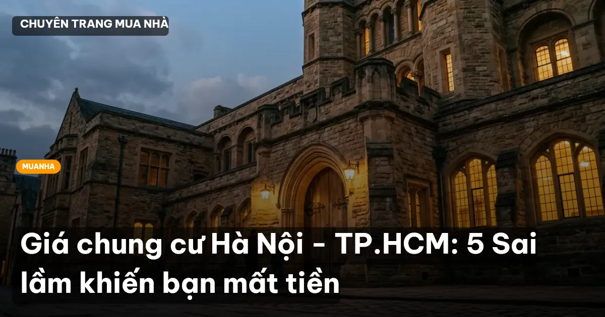 Giá chung cư Hà Nội - TP.HCM: 5 Sai lầm khiến bạn mất tiền