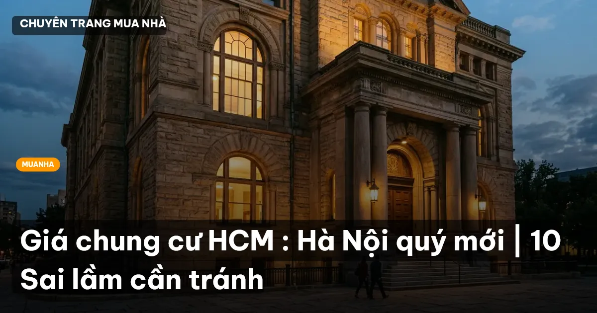Giá chung cư HCM : Hà Nội quý mới | 10 Sai lầm cần tránh