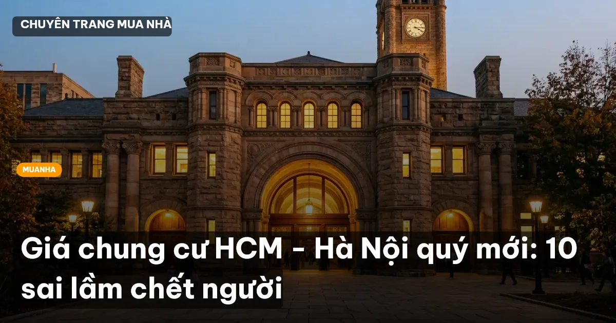 Giá chung cư HCM - Hà Nội quý mới: 10 sai lầm chết người