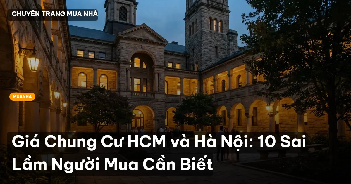 Giá Chung Cư HCM và Hà Nội: 10 Sai Lầm Người Mua Cần Biết