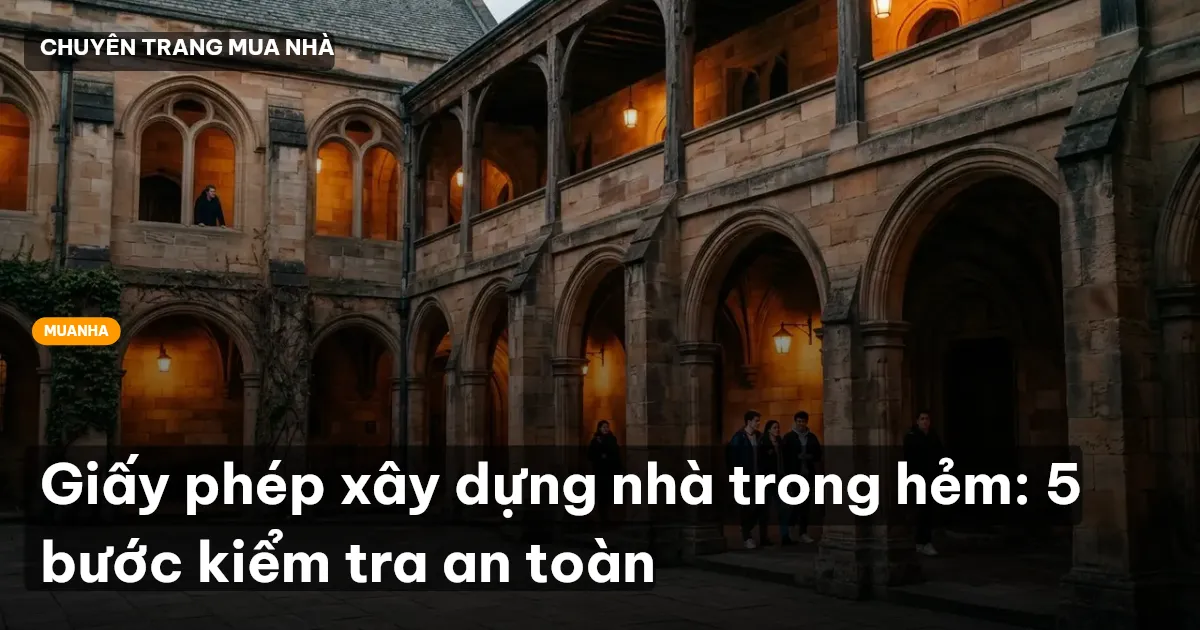 Giấy phép xây dựng nhà trong hẻm: 5 bước kiểm tra an toàn