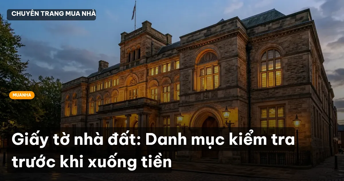 Giấy tờ nhà đất: Danh mục kiểm tra trước khi xuống tiền