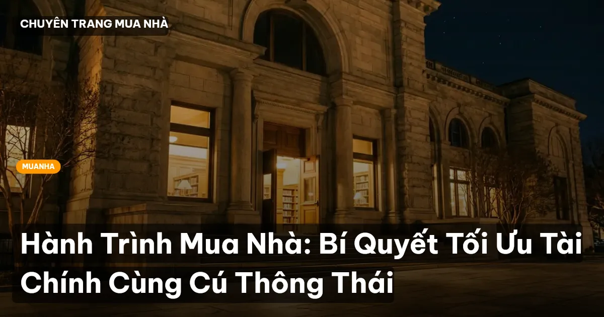 Hành Trình Mua Nhà: Bí Quyết Tối Ưu Tài Chính Cùng Cú Thông Thái