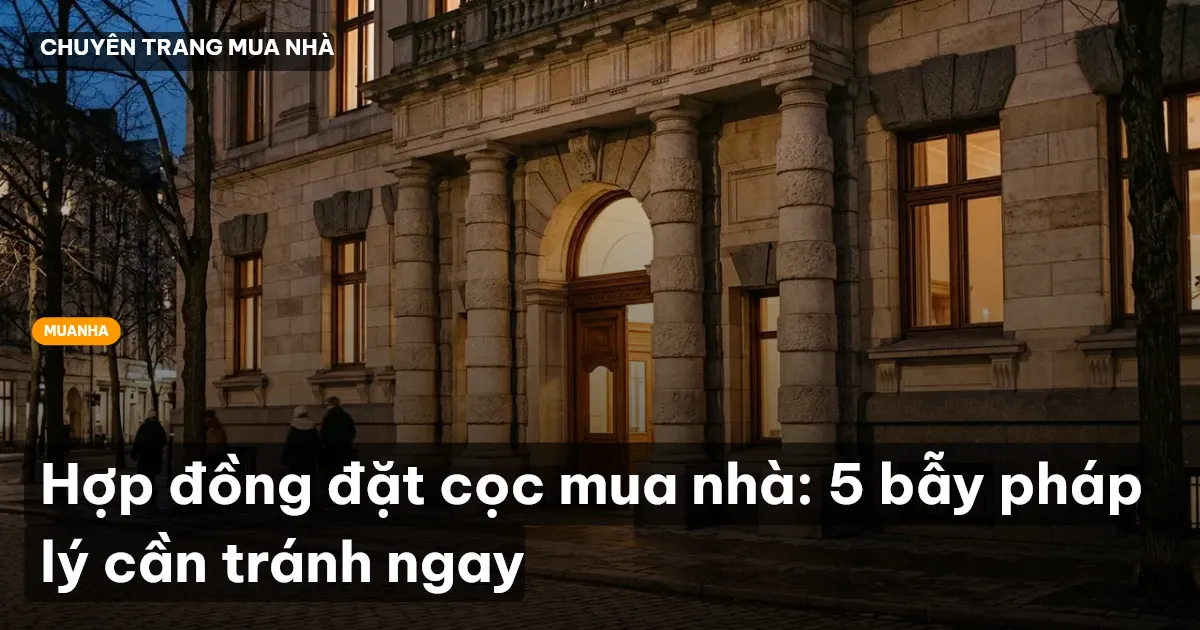 Hợp đồng đặt cọc mua nhà: 5 bẫy pháp lý cần tránh ngay