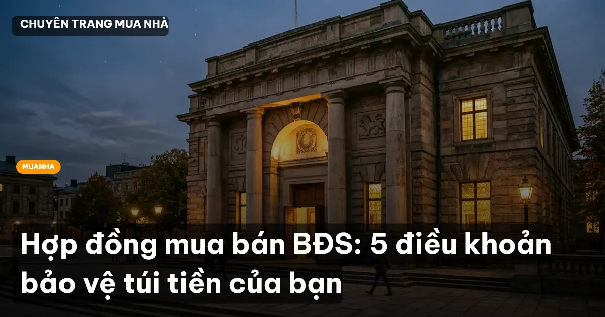 Hợp đồng mua bán BĐS: 5 điều khoản bảo vệ túi tiền của bạn