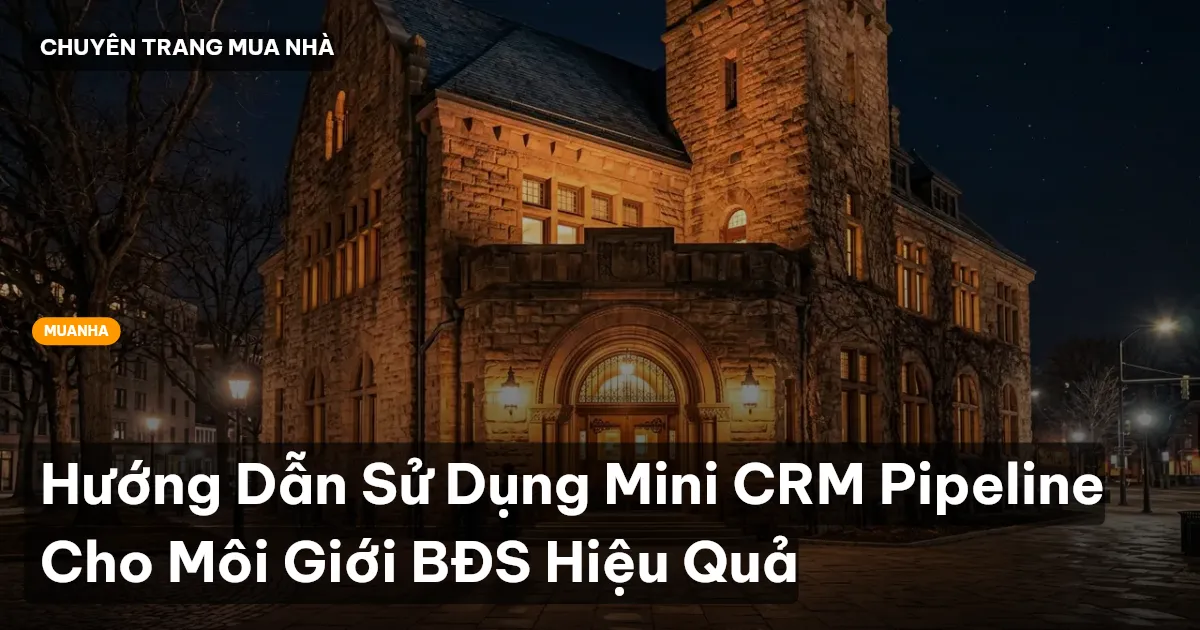 Hướng Dẫn Sử Dụng Mini CRM Pipeline Cho Môi Giới BĐS Hiệu Quả